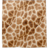 Cream Brown Giraffe Animal Print Duschvorhang (Vorderseite)