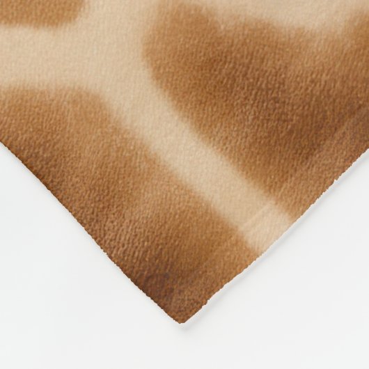 Cream Brown Giraffe Animal Print Fleecedecke (Ecke)