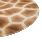 Cream Brown Giraffe Animal Print Schneidebrett (Ecke)