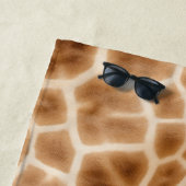 Cream Brown Giraffe Animal Print Strandtuch (Beispiel)