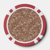 Cream Brown Hearts Valentine's Day Love Pokerchips (Rückseite)