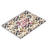 Cream Brown Leopard Animal Print Notizblock (Linke Seite)