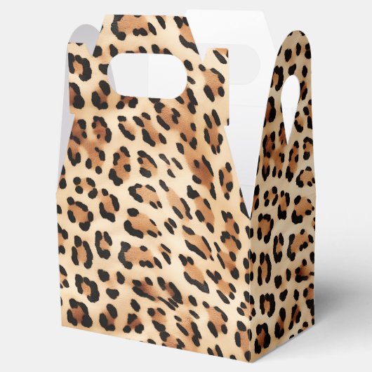 Cream Brown Leopard Geschenkschachtel (Geöffnet)