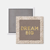 Cream Brown Leopard Print Gold Dream Magnet (Vorderseite/Rückseite)