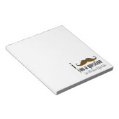 Cream Brown Mustache Sie ein Frage Spaß Spaß Notizblock (angewinkelt)