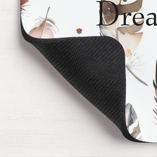 Cream Brown Native Feathers Mousepad (Ecke)