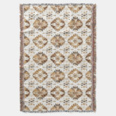 Cream Brown Native Tribal Decke (Vorderseite Vertikal)