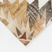 Cream Brown Native Tribal Fleecedecke (Ecke)