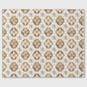 Cream Brown Native Tribal Geschenkpapier (Flach)