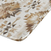 Cream Brown Native Tribal Schneidebrett (Ecke)