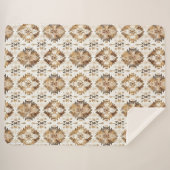 Cream Brown Native Tribal Sherpadecke (Vorderseite (Horizontal))
