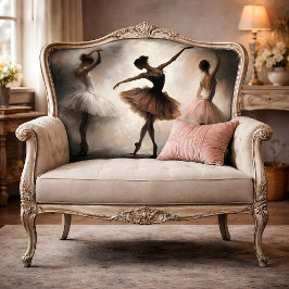 Cream Brown Pink Ballerinas Abstrakte Decoupage Seidenpapier