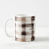 Cream Brown Plaid Stripes   Kaffeetasse (Links)