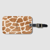 Cream Brown Safari Giraffe Tierwerbung Gepäckanhänger (Vorderseite (Horizontal))