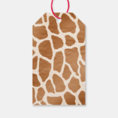 Cream Brown Safari Giraffe Tierwerbung Geschenkanhänger (Rückseite)