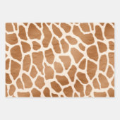 Cream Brown Safari Giraffe Tierwerbung Geschenkpapier Set (Vorderseite 3)