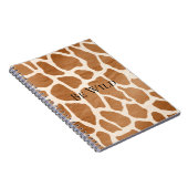 Cream Brown Safari Giraffe Tierwerbung Notizblock (Rechte Seite)