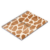 Cream Brown Safari Giraffe Tierwerbung Notizblock (Linke Seite)