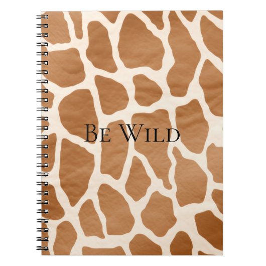 Cream Brown Safari Giraffe Tierwerbung Notizblock (Vorderseite)
