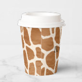 Cream Brown Safari Giraffe Tierwerbung Pappbecher (Rechts)