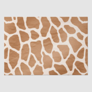 Cream Brown Safari Giraffe Tierwerbung Seidenpapier