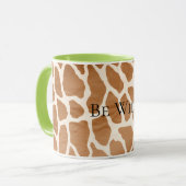 Cream Brown Safari Giraffe Tierwerbung Tasse (Vorderseite Links)