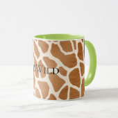Cream Brown Safari Giraffe Tierwerbung Tasse (VorderseiteRechts)