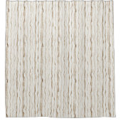 Cream Brown Stripes Duschvorhang (Vorderseite)