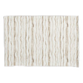 Cream Brown Stripes Kissenbezug (Vorderseite-Links)