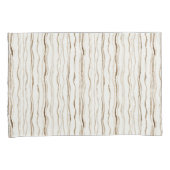 Cream Brown Stripes Kissenbezug (Vorderseite-Rechts)