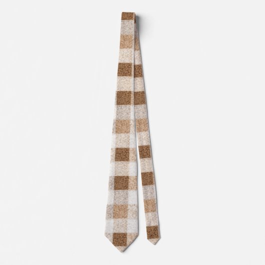 Cream Brown Stripes Krawatte (Vorderseite)