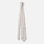 Cream Brown Stripes Krawatte (Rückseite)
