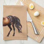 Cream Brown Südwest Horse Geschirrtuch (Viertel Falte)