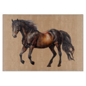 Cream Brown Südwest Horse Schneidebrett (Vorderseite)