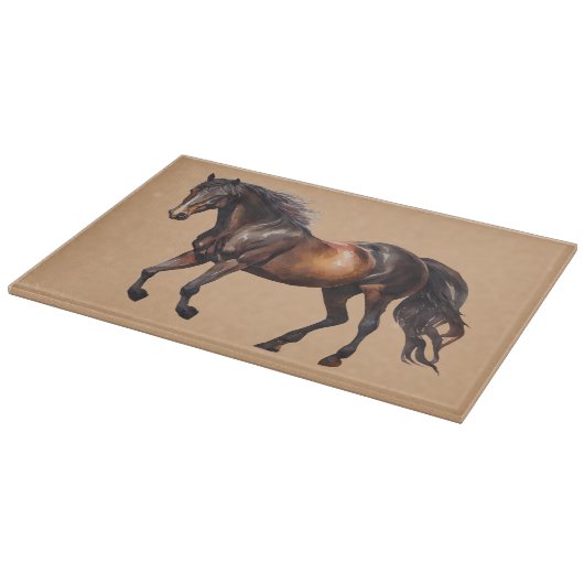 Cream Brown Südwest Horse Schneidebrett (Ecke)