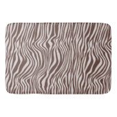 Cream Brown Zebra Print Badematte (Vorderseite)