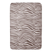 Cream Brown Zebra Print Badematte (Vorderseite Vertikal)