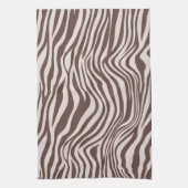 Cream Brown Zebra Print Geschirrtuch (Vertikal)