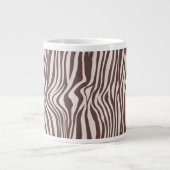 Cream Brown Zebra Print Jumbo-Tasse (Vorderseite)