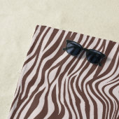 Cream Brown Zebra Print Strandtuch (Beispiel)