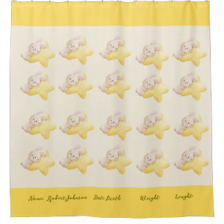 Cream Bunny Star Baby Duschvorhang
