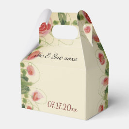 Cream Burgundy grün und rosa Geschenkschachtel