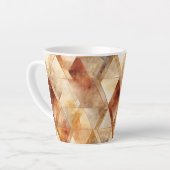 Cream Burgundy Red Gold Dreiecke Weihnachten Milchtasse (Linke Ecke)