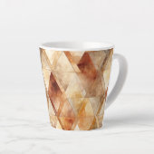 Cream Burgundy Red Gold Dreiecke Weihnachten Milchtasse (Rechte Ecke)