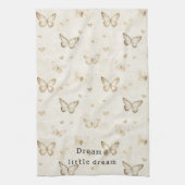 Cream Butterflies Hearts Bridal Shower Geschirrtuch (Vertikal)