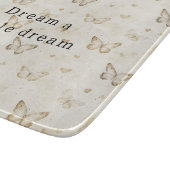 Cream Butterflies Hearts Schneidebrett (Ecke)
