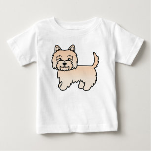 Cream Cairn Terrier Hund Cartoon Karikatur Kunstwe Baby T-shirt