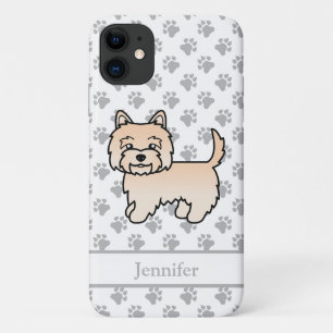 Cream Cairn Terrier Süßer Cartoon-Hund & Name Case-Mate iPhone Hülle