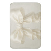 Cream Cascade Ruffle Bow Elegante Girly Badematte (Vorderseite Vertikal)