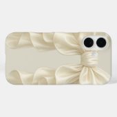 Cream Cascade Ruffle Bow Elegante Girly Case-Mate iPhone Hülle (Rückseite (Horizontal))